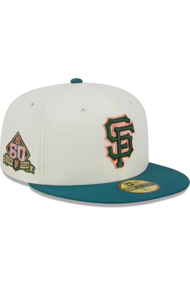 Men's New Era Cream San Francisco Giants Chrome Evergreen 59FIFTY Fitted Hat, Alternate, color, Cream