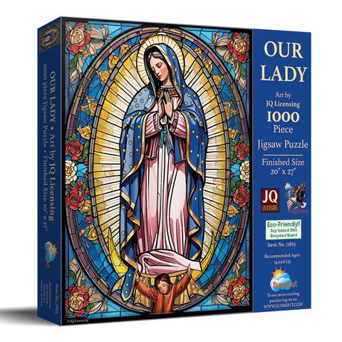 Stained Glass Our Lady 1000 piece Jigsaw Puzzle for Adults
