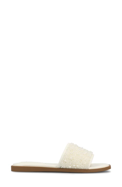 Journee Collection Precly Slide Sandal In White