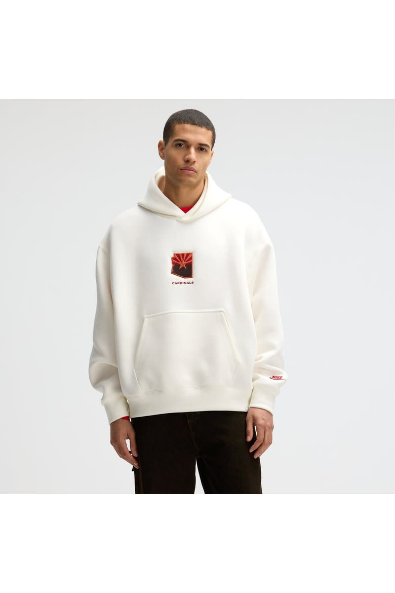 Men's Nike  Natural Arizona Cardinals Rivalries Collection Oversized Tech Fleece Hoodie, Main, color, Natural