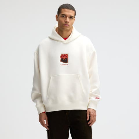 Men's Nike  Natural Arizona Cardinals Rivalries Collection Oversized Tech Fleece Hoodie
