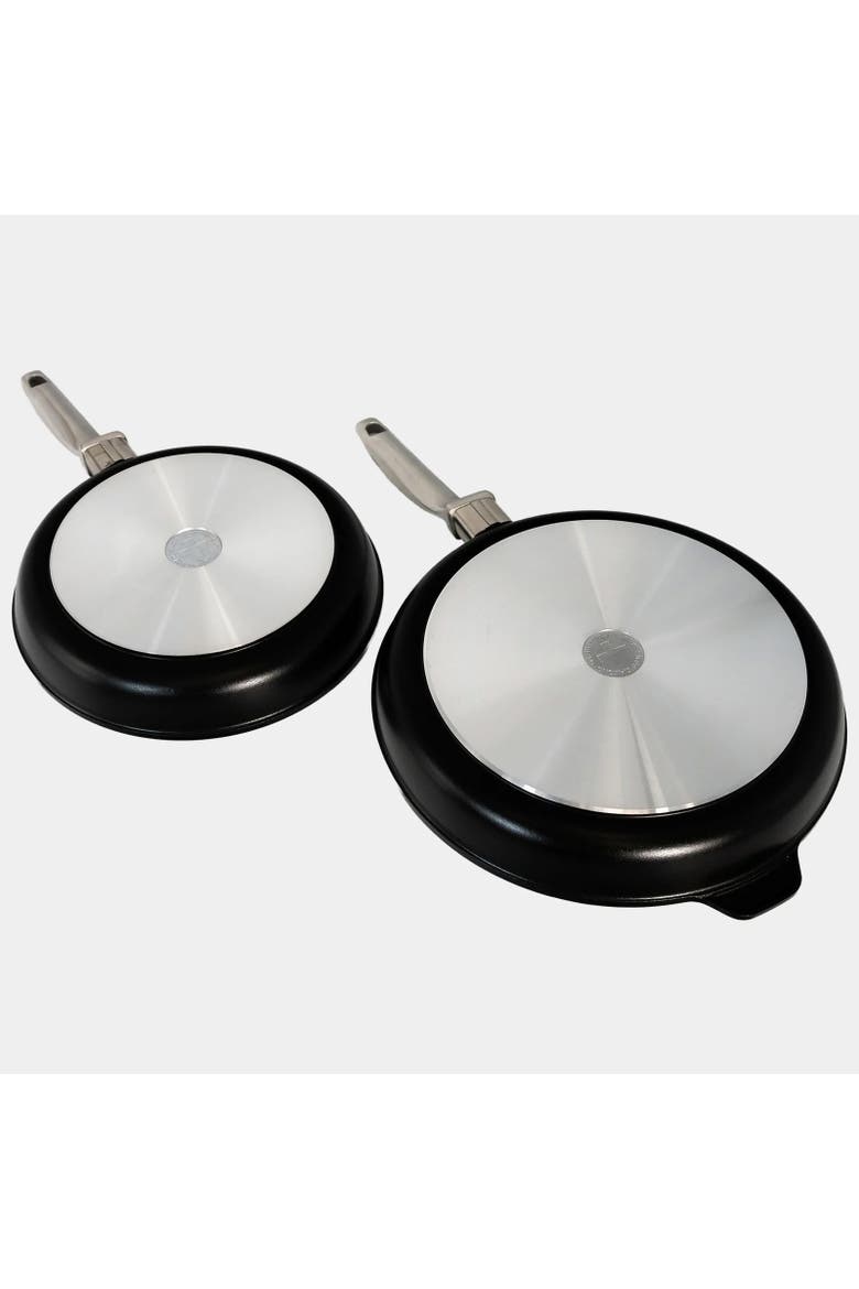 CHD Nonstick Fry Pan Duo, 9.5-Inch & 11-Inch, 2-Piece Set, Alternate, color, Black