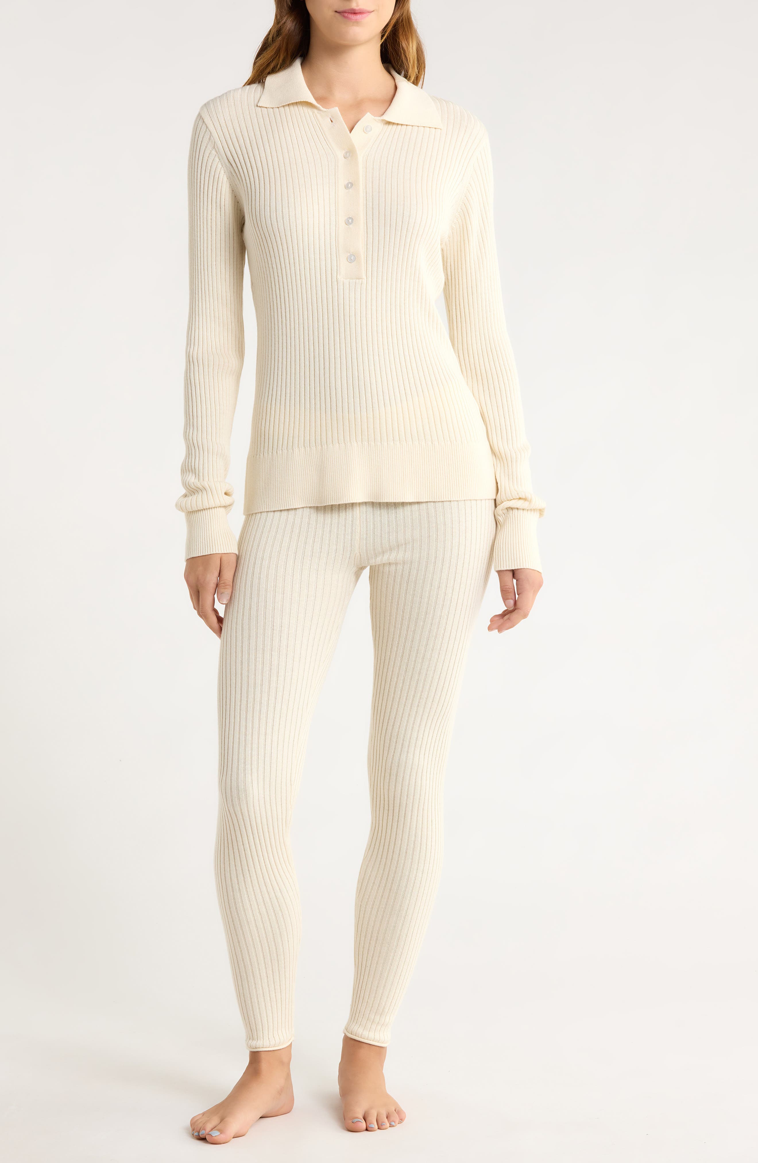 Papinelle Colette Cozy Cotton Blend Rib Pajamas