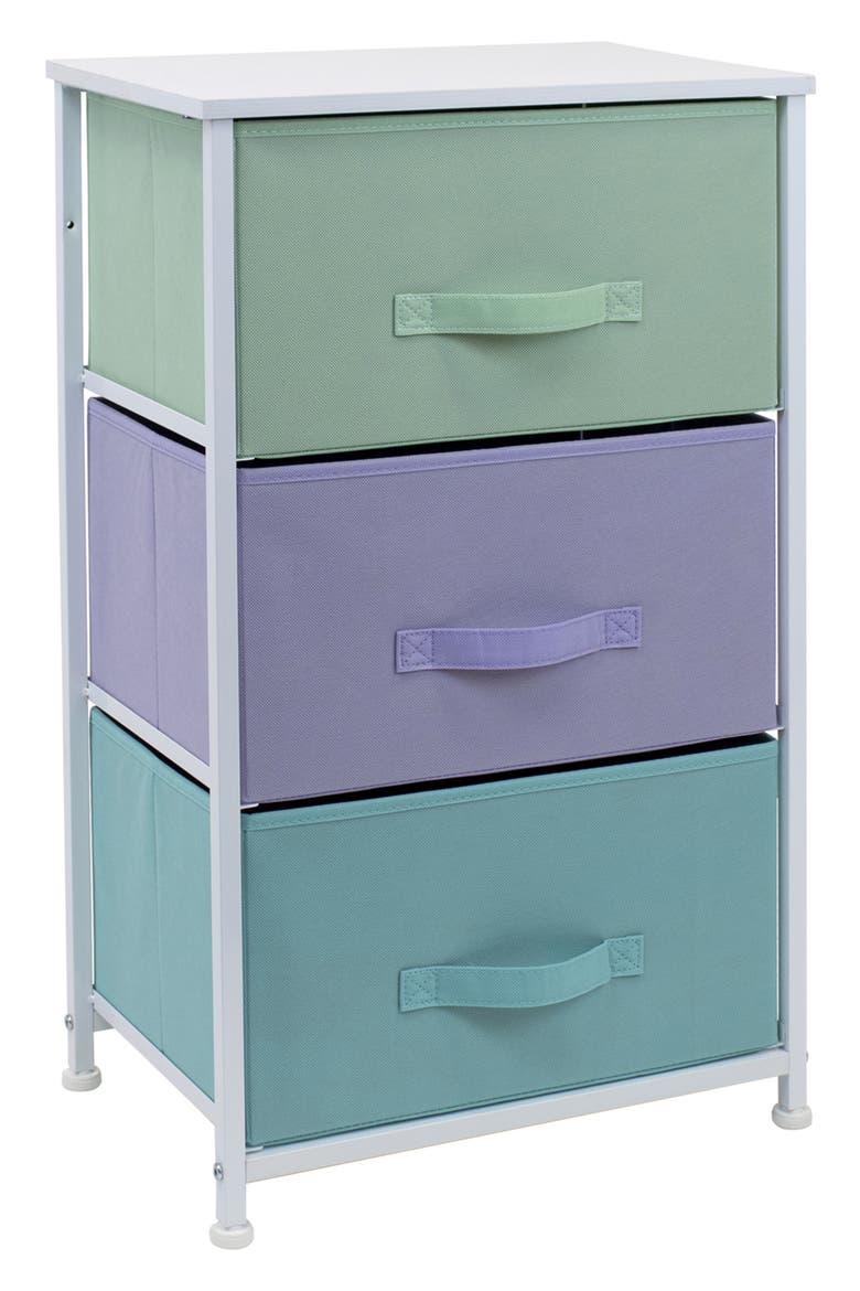 3-Drawer Nightstand - Pastel, Main, color, PASTEL