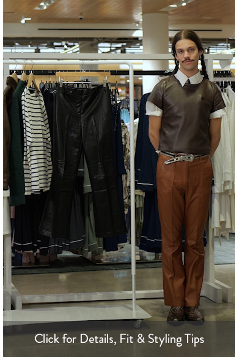 Faux Leather Tailored Ankle Straight Leg Pants video