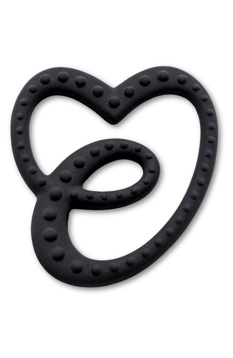 ETTA LOVES Kids' Sensory Rubber Teether, Main, color, Black