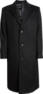 Hart Schaffner Marx Sheffield Classic Fit Wool & Cashmere Overcoat