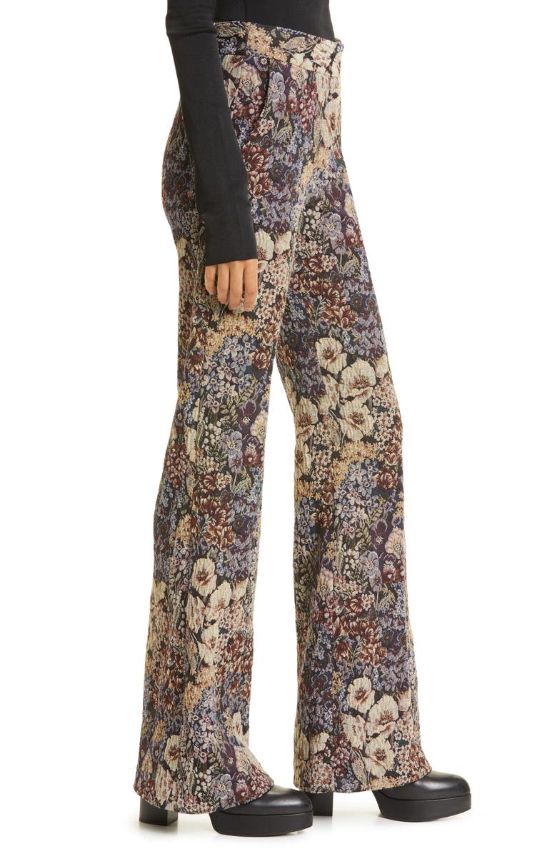 Smythe Floral Tapestry Wide Leg Trousers, Alternate, color, 