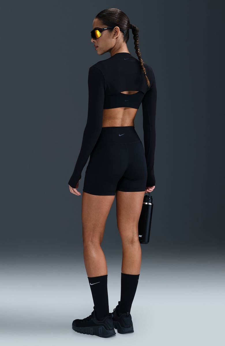 Nike Dri-FIT One High-Waist 5-Inch Biker Shorts, Alternate, color,