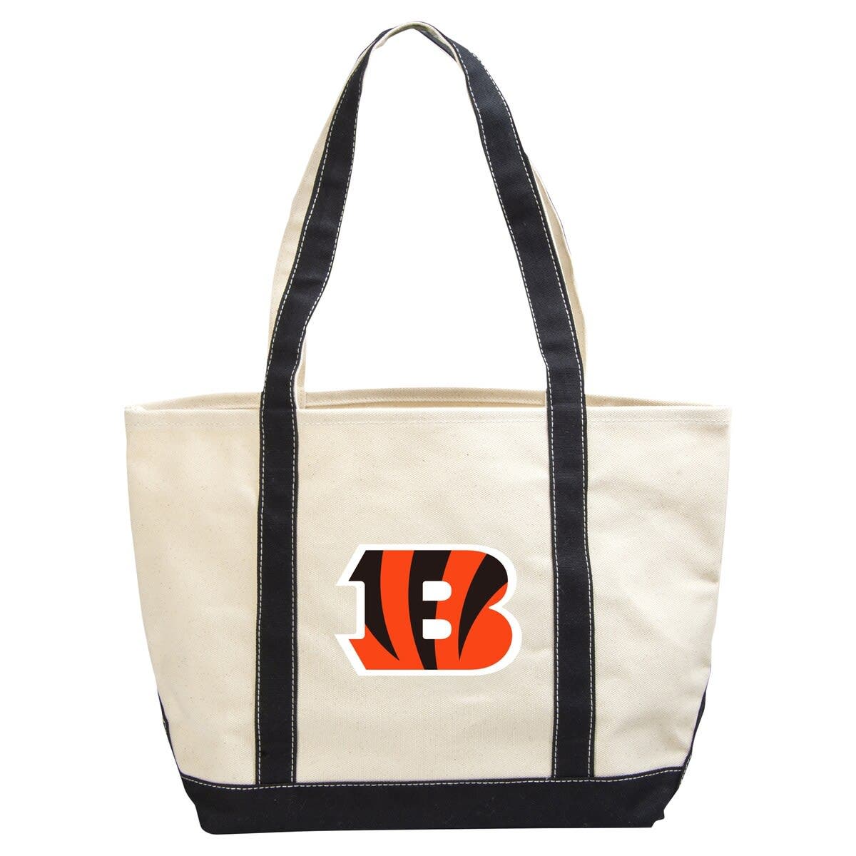 LOGO BRANDS Cincinnati Bengals Canvas Tote Bag, Main, color, 