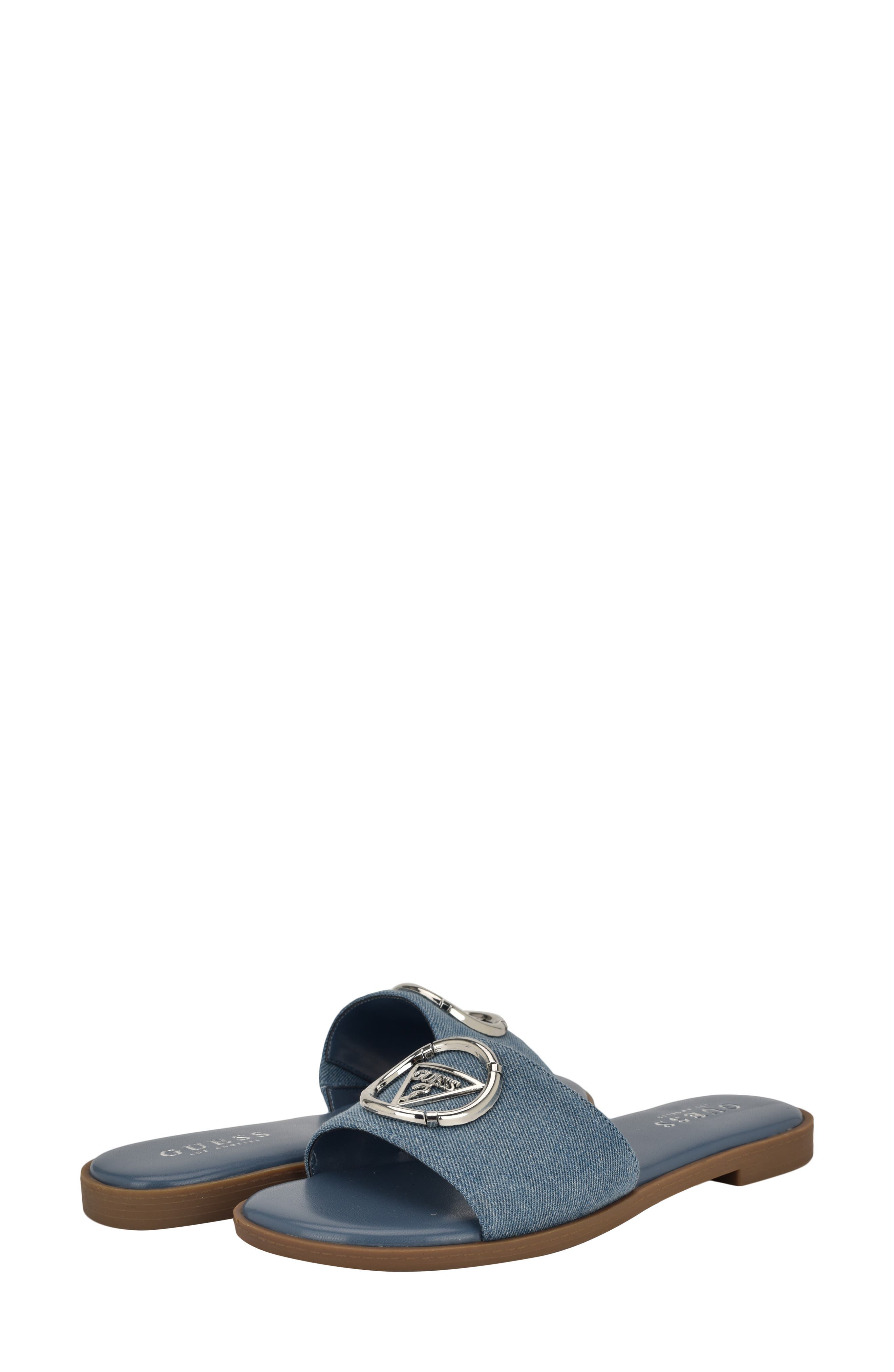 Magnify Slide Sandal, Alternate, color, DARK BLUE