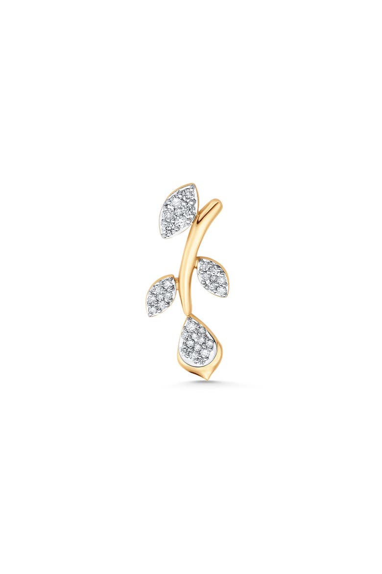 Lierre Reverie Diamond Pavé Ear Crawler, Main, color, LEFT - YELLOW GOLD