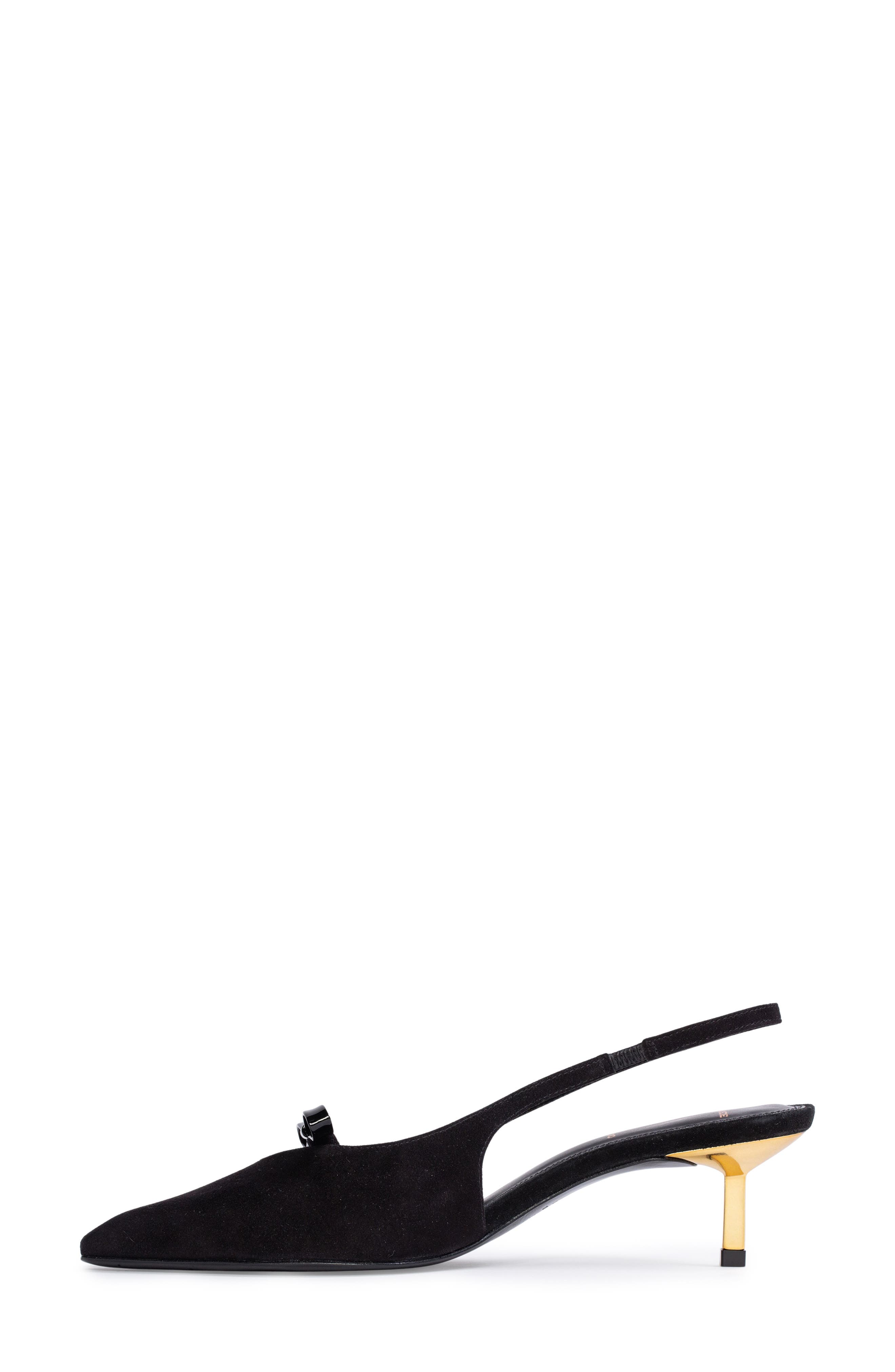 BLACK SUEDE STUDIO Adore Slingback Kitten Heel Pump, Alternate, color, 