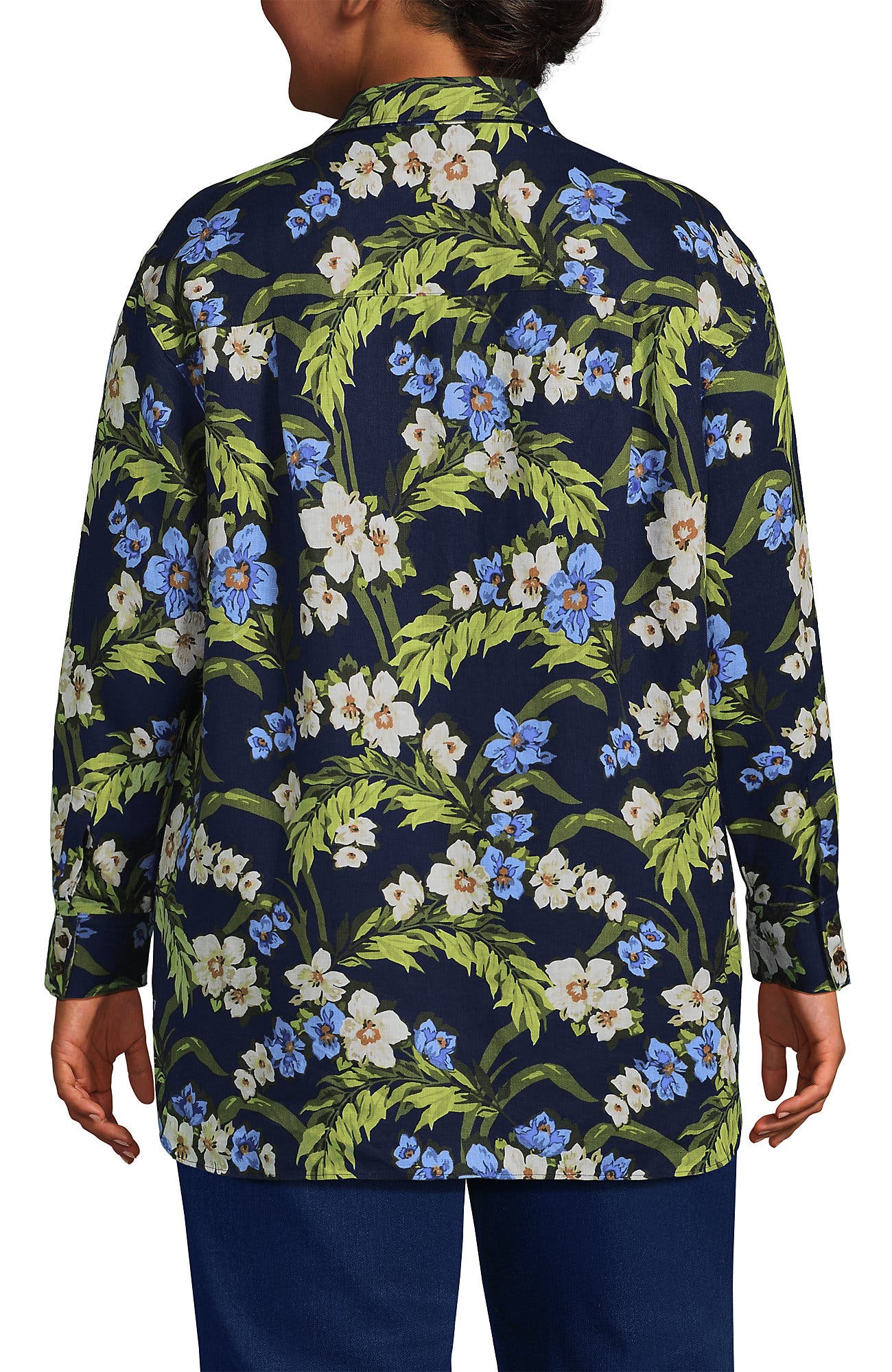Linen Oversized Button Front Shirt - image 4