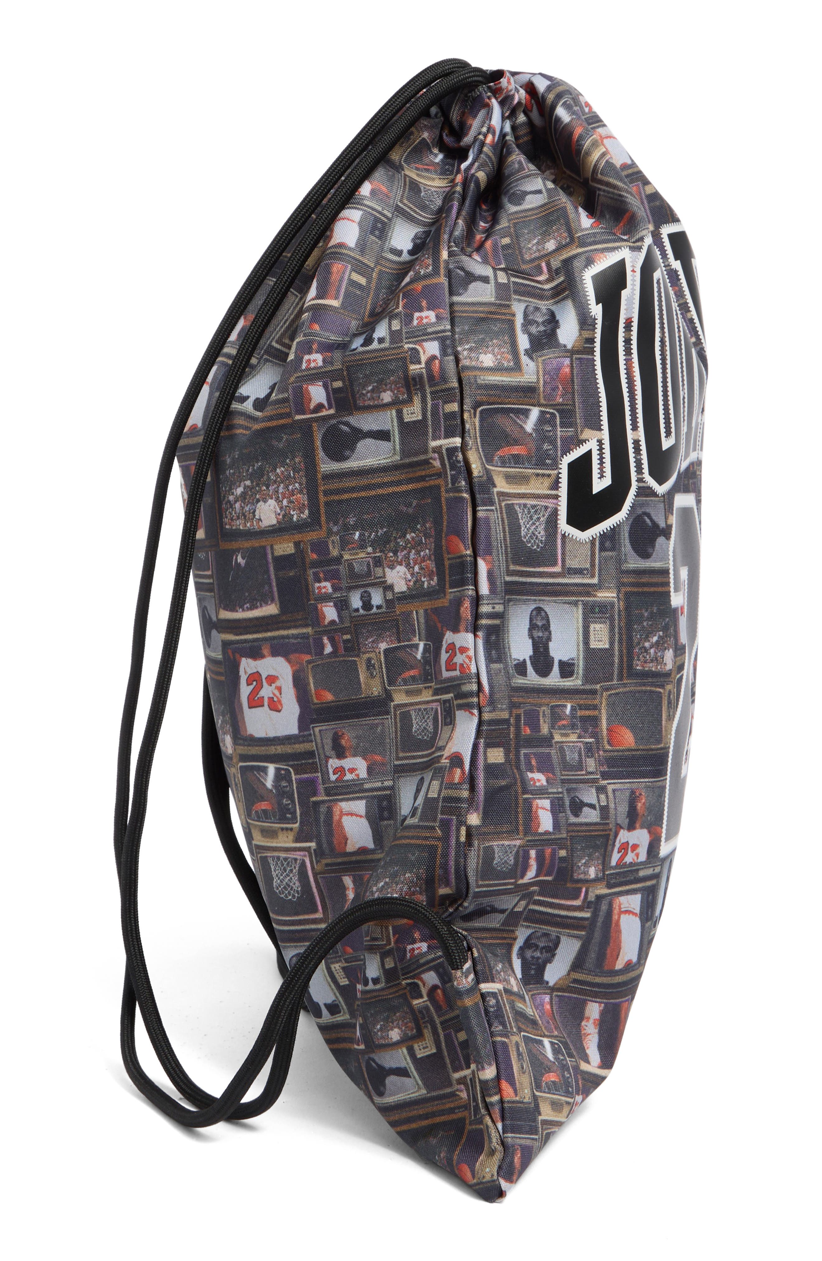 Jordan Kids' Jersey Gym Sack, Alternate, color, Black/ Multi