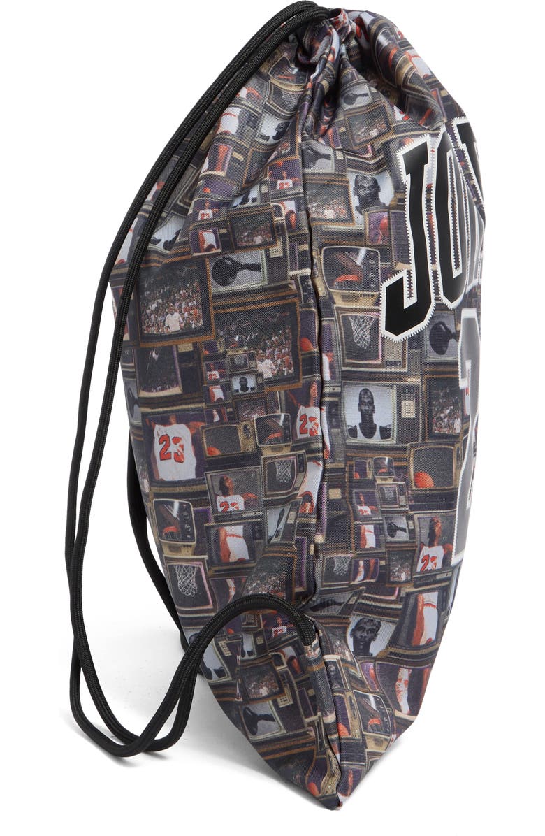 Jordan Kids' Jersey Gym Sack, Alternate, color, Black/ Multi