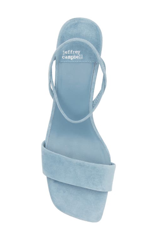 Jeffrey Campbell Adapt Ankle Strap Sandal In Pastel Blue Suede
