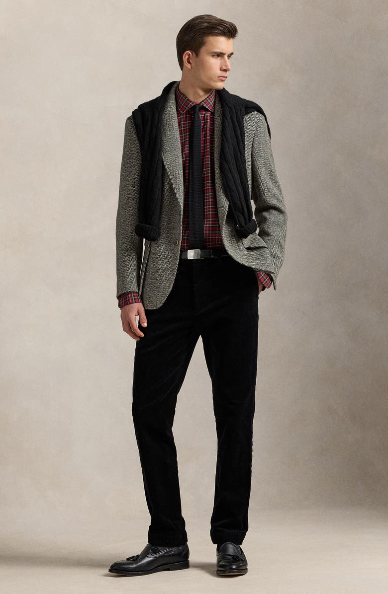 Polo Ralph Lauren Andover Slim Fit Stretch Corduroy Pants, Alternate, color, Polo Black