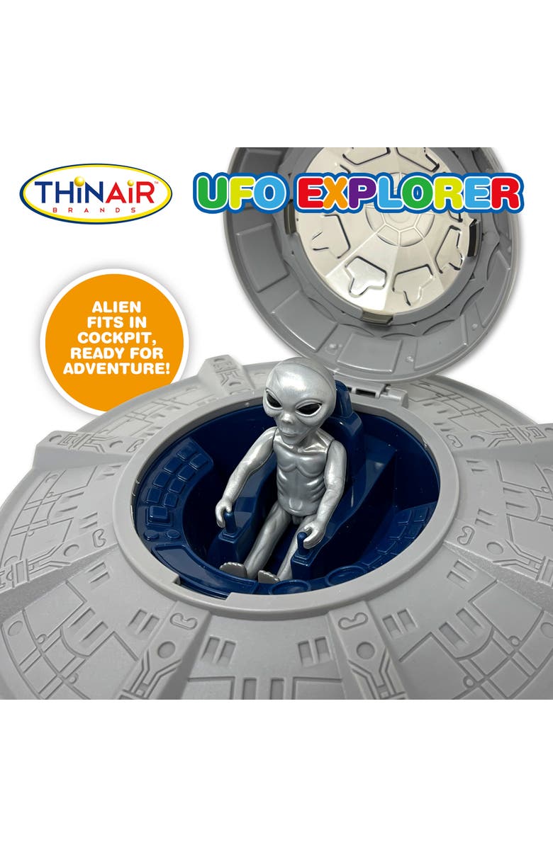Playful Minds Ufo Explorer Lights and Sounds Space Toy Set, Alternate, color, Multicolored
