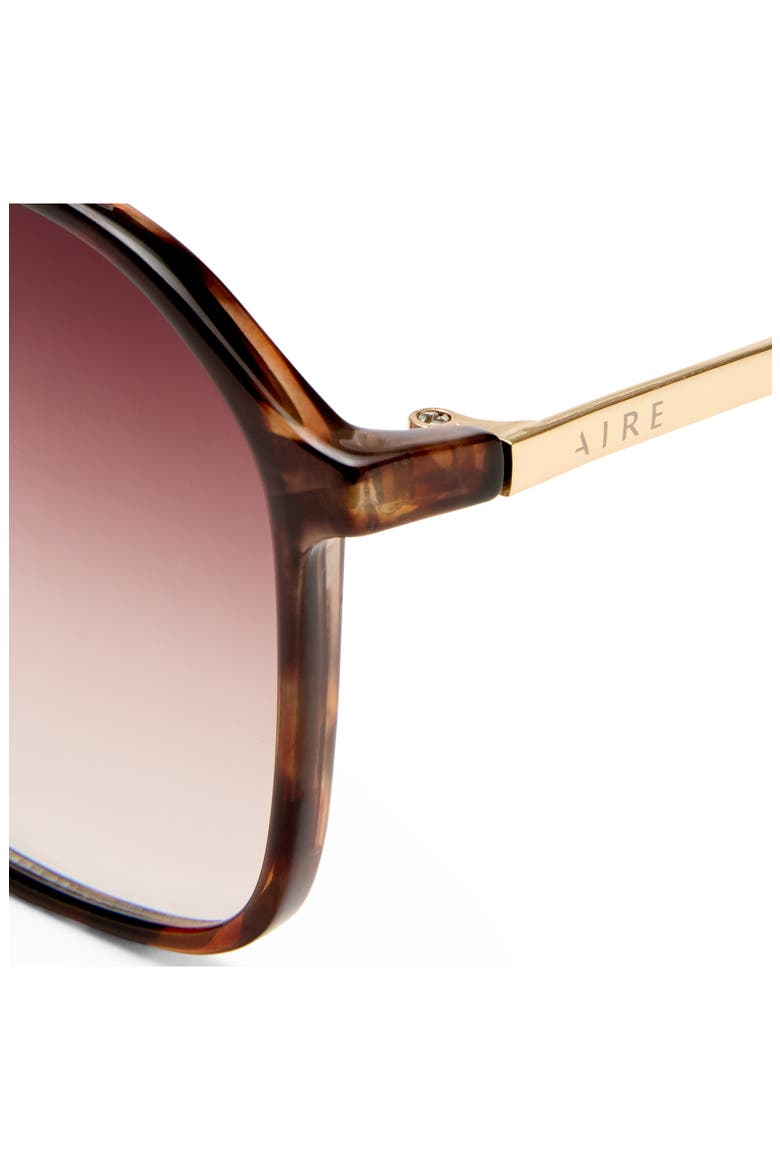 Cusp 55mm Aviator Sunglasses, Alternate, color, DARK TORT / GOLD / DARK BROWN