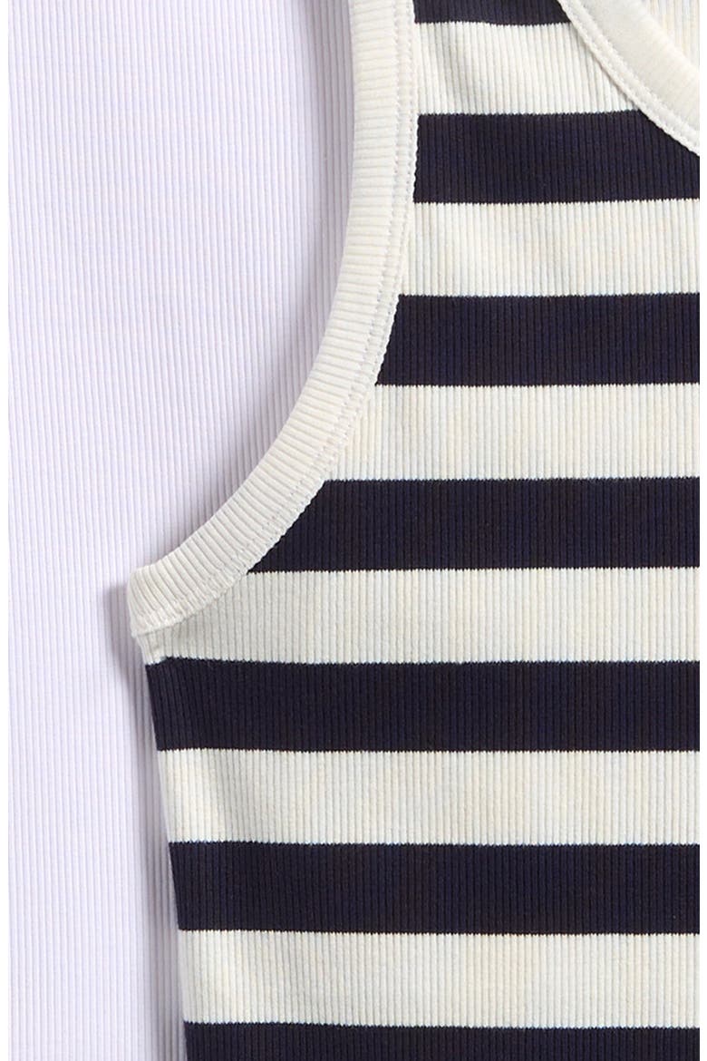 Kids' Violet Assorted 3-Pack Stretch Cotton Rib Tanks, Alternate, color, MULTI
