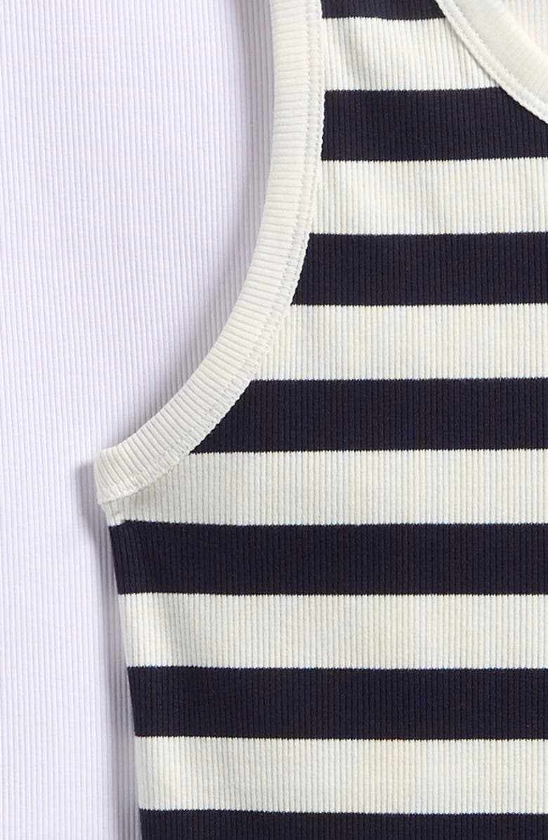 Reiss Kids' Violet Assorted 3-Pack Stretch Cotton Rib Tanks, Alternate, color, Multi White