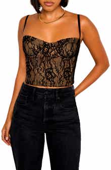 Good American Lace Underwire Bustier Top