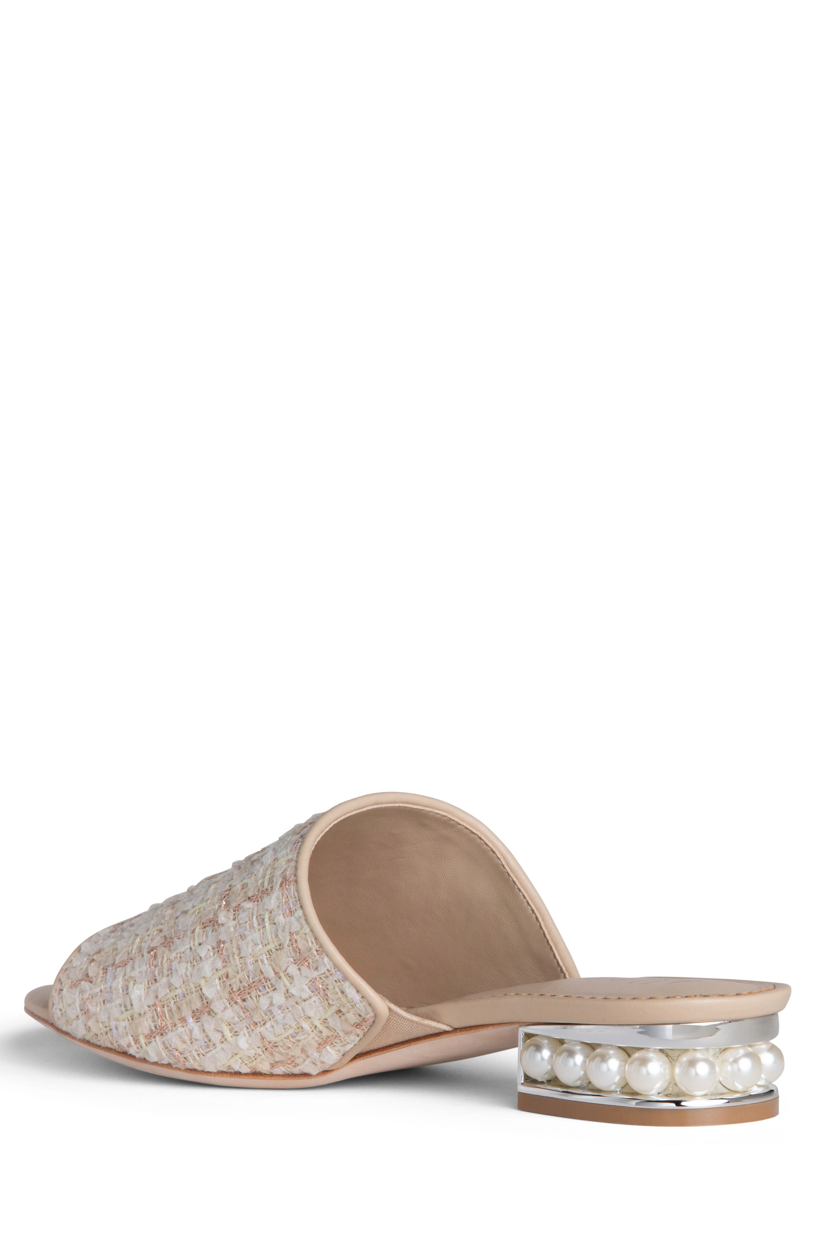 Blanche Tweed Slide, Alternate, color, beige