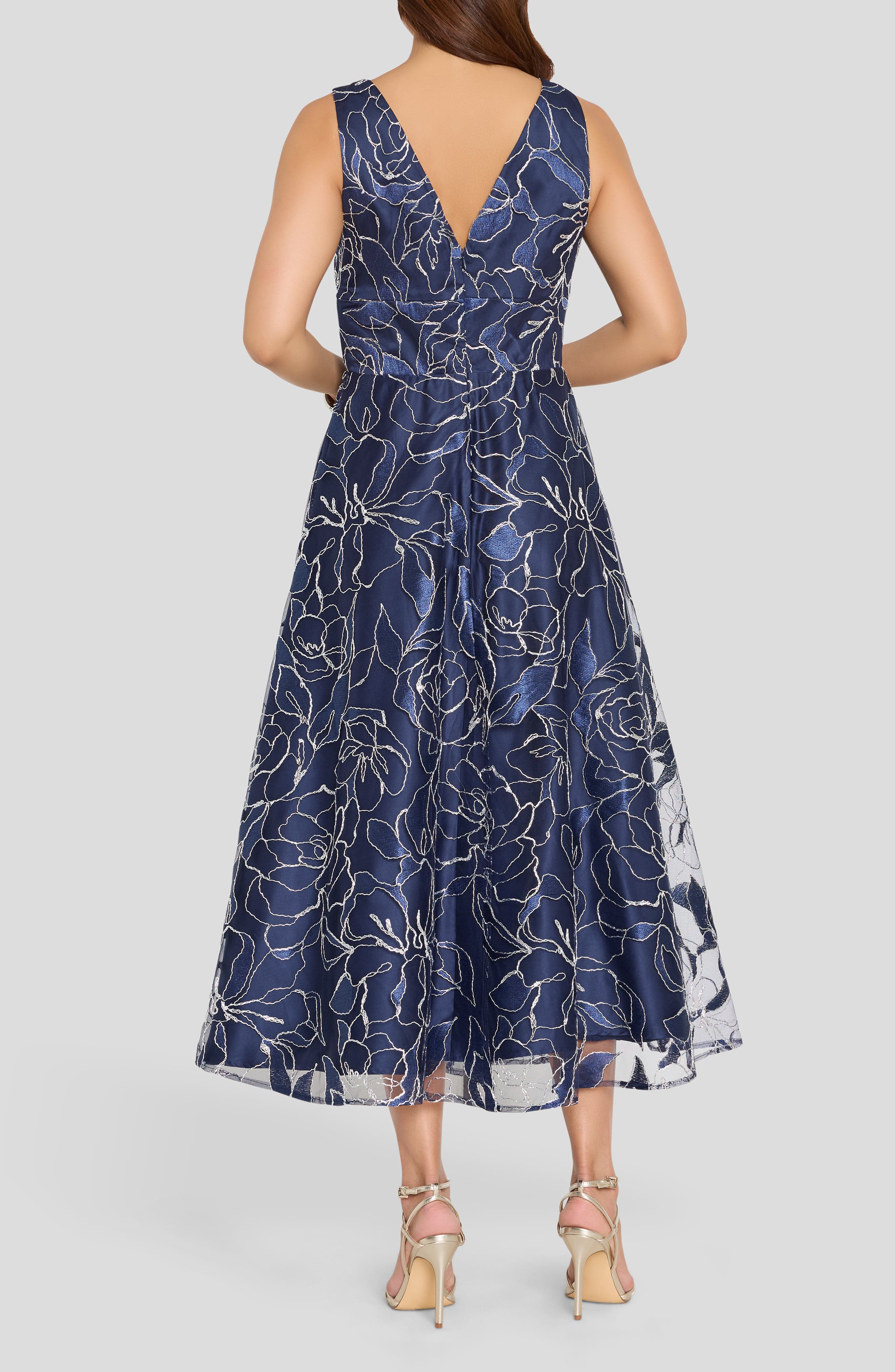 Metallic Soutache Sleeveless Midi Dress - image 2