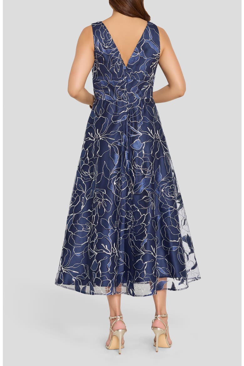 Metallic Soutache Sleeveless Midi Dress, Alternate, color, WILLOW/ SILVER