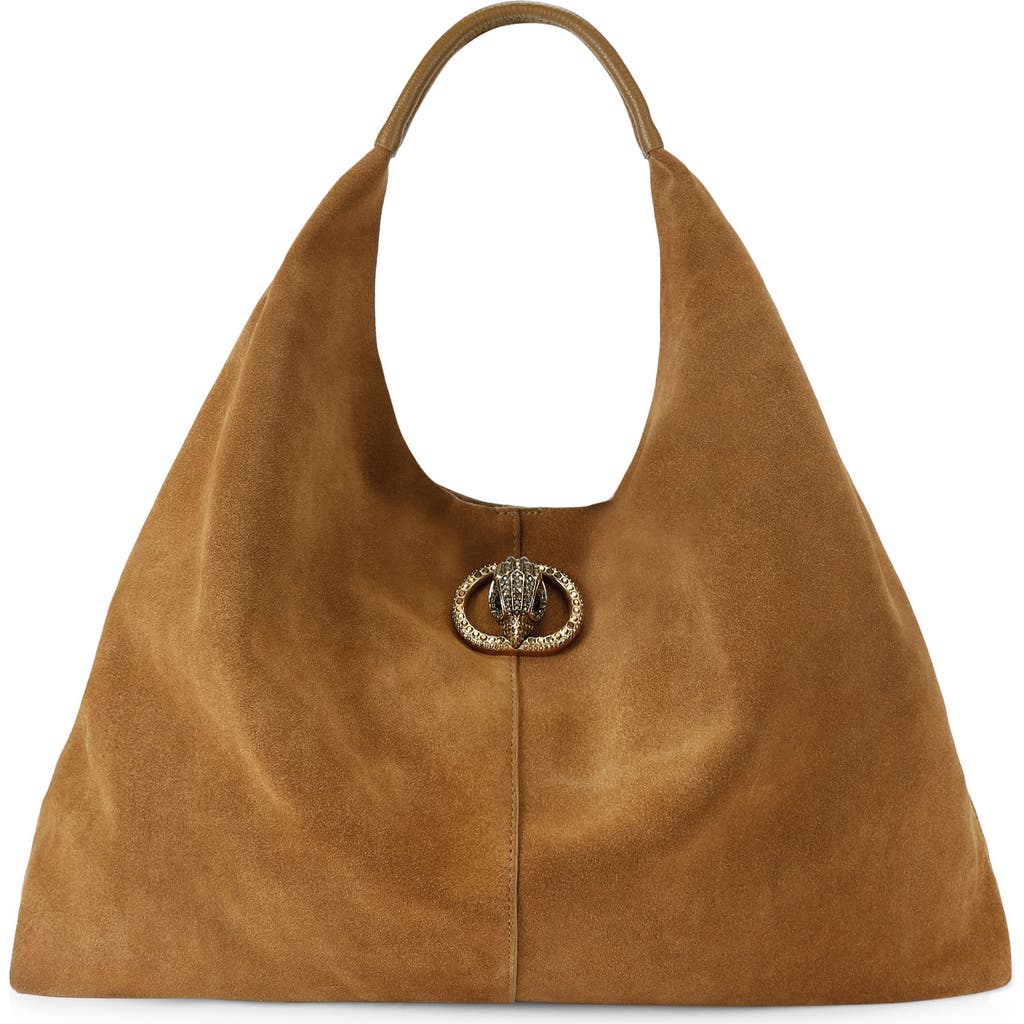 Kurt Geiger Large Chelsea Crystal-embellishment Tote Bag In Brown