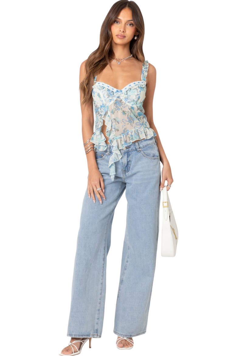 Floral Cascade Ruffle Camisole, Alternate, color, MIX