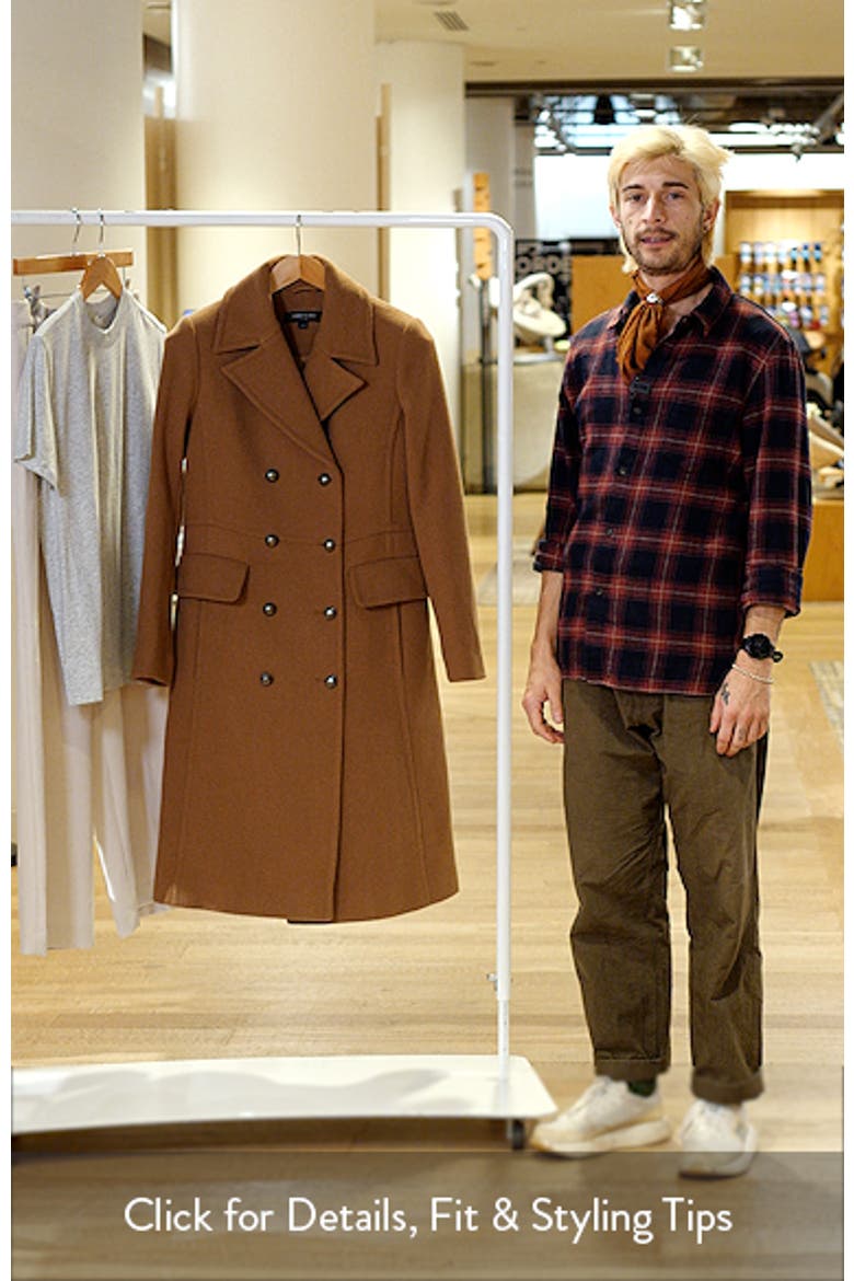 Wool Blend Double Breasted Coat video