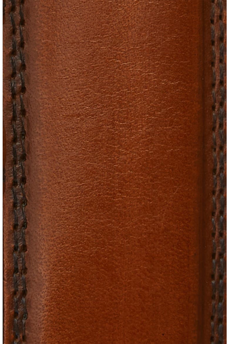 Kipskin Leather Belt, Alternate, color, WALNUT