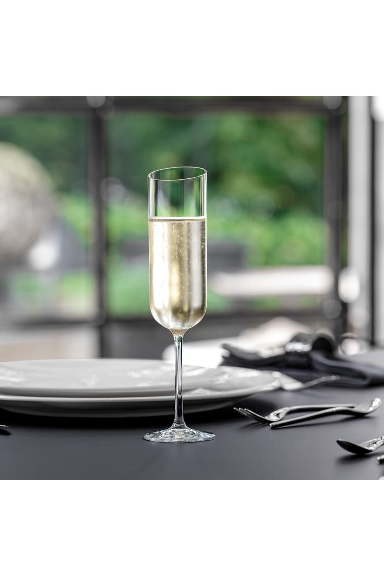 NewMoon Flute Champagne  Set of 4, Alternate, color, clear