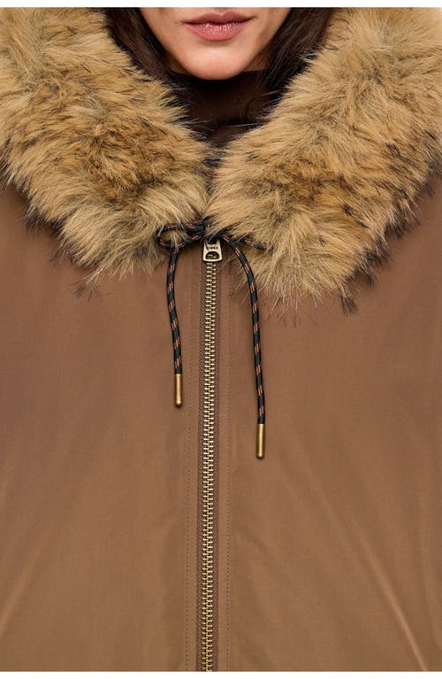 Bimba Y Lola Hooded Down Bomber Jacket In Brown