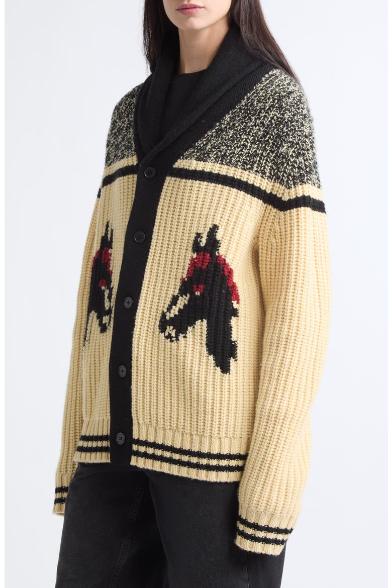 Rodeo Wool & Cashmere Cardigan, Alternate, color, BUTTER COMBO