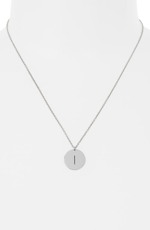Meshmerise Initial Disc Pendant Necklace In Metallic
