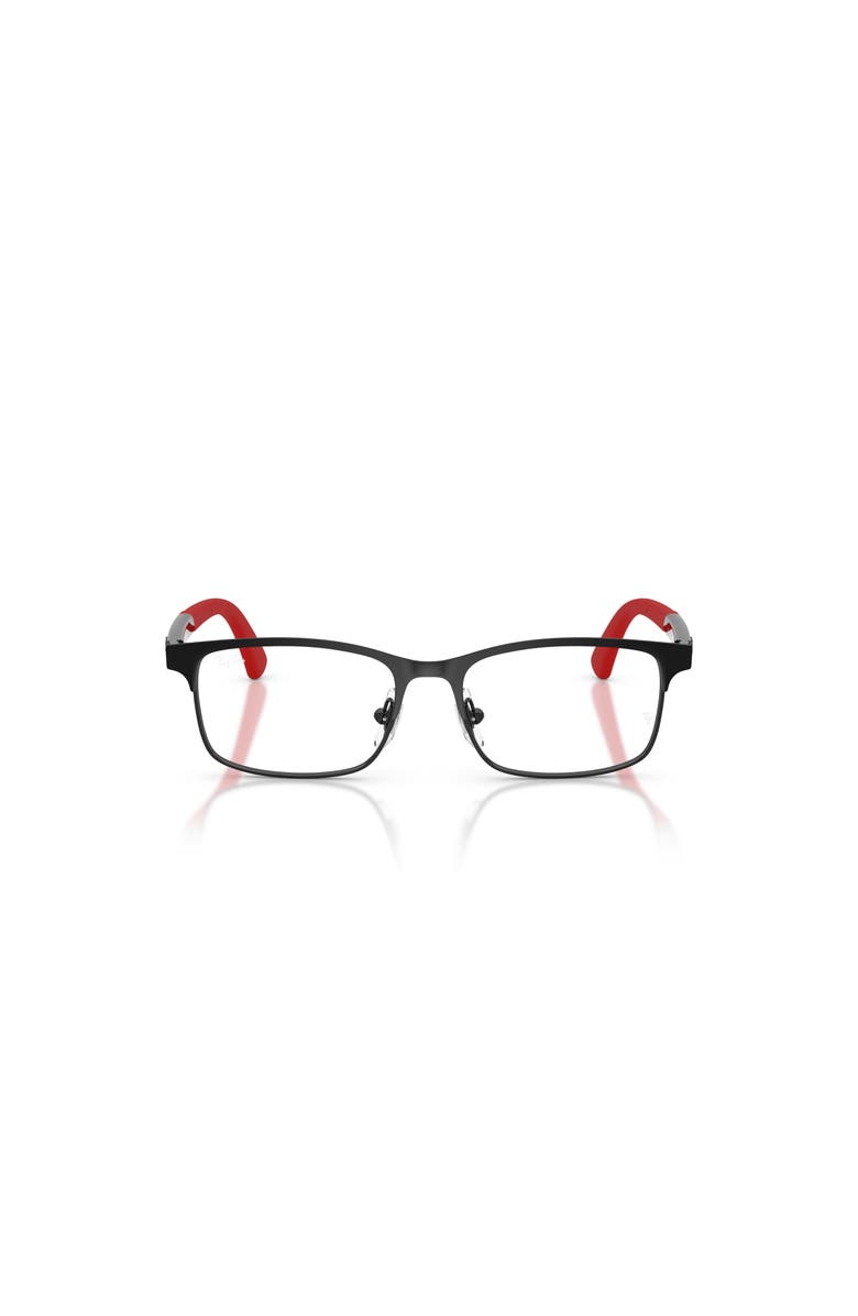 Ray-Ban 46mm Rectangle optical glasses, Alternate, color, Black