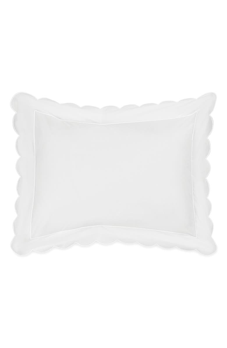 Matouk Butterfield 500 Thread Count Cotton Percale Sham, Main, color, White