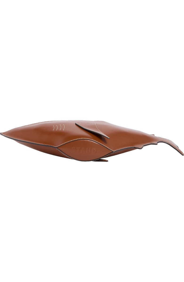 STAUD Leather Shark Bag, Alternate, color, Tabacco