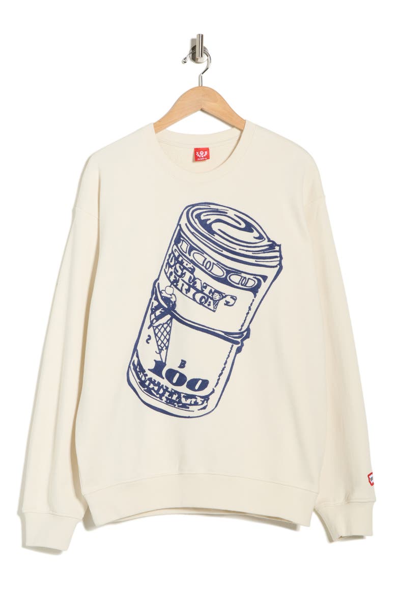 Roll Graphic Sweatshirt, Alternate, color, ANTIQUE WHITE