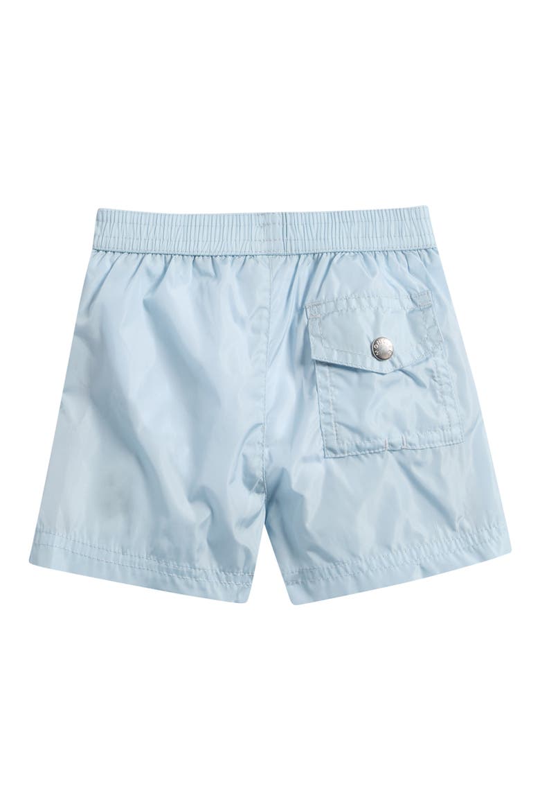 Kids' Tricolor Trim Swim Trunks, Alternate, color, LIGHT BLUE