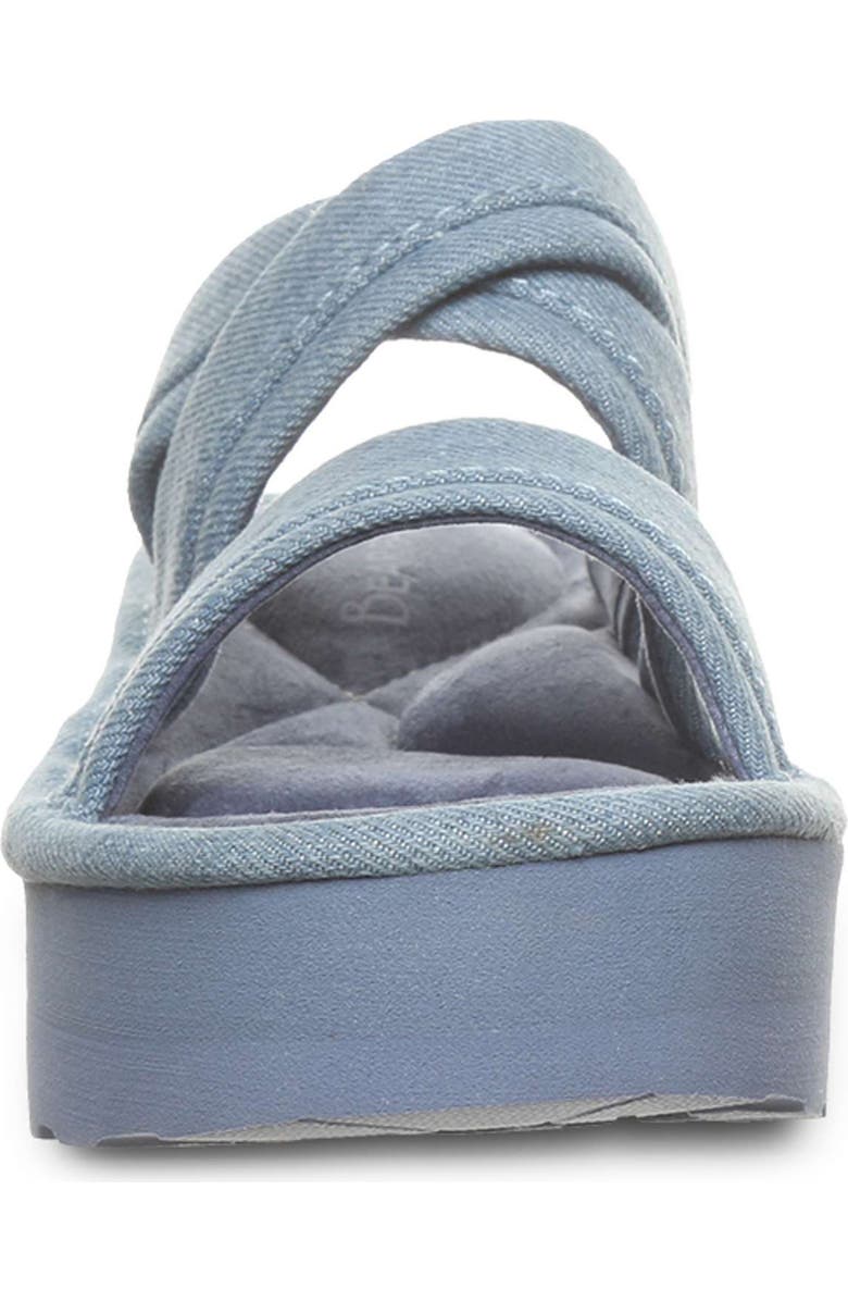 BEARPAW Altitude Platform Slide Sandal, Alternate, color, Denim Blue