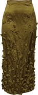 Michael Kors Collection Floral Satin Skirt