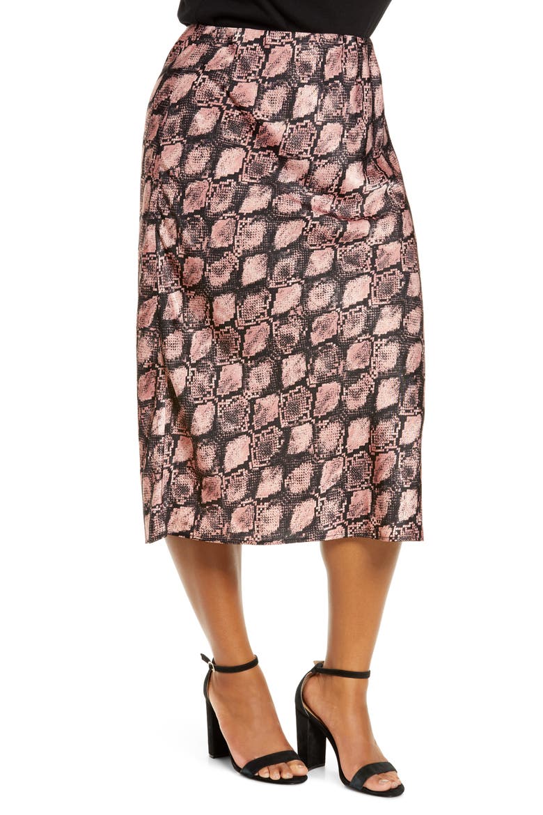 Satin Bias Skirt, Alternate, color, MAUVE SNAKE