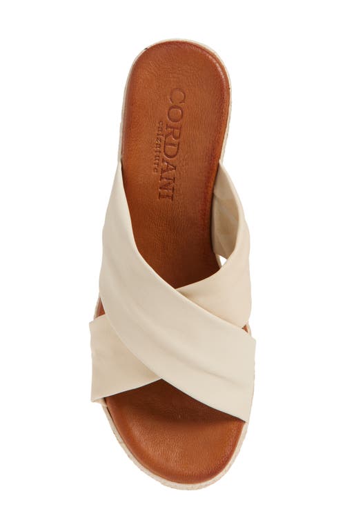 Cordani Bella Espadrille Wedge Sandal In Beige Leather