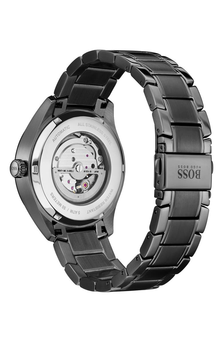 BOSS Grand Prix Automatic Bracelet Watch, 44mm, Alternate, color, 
