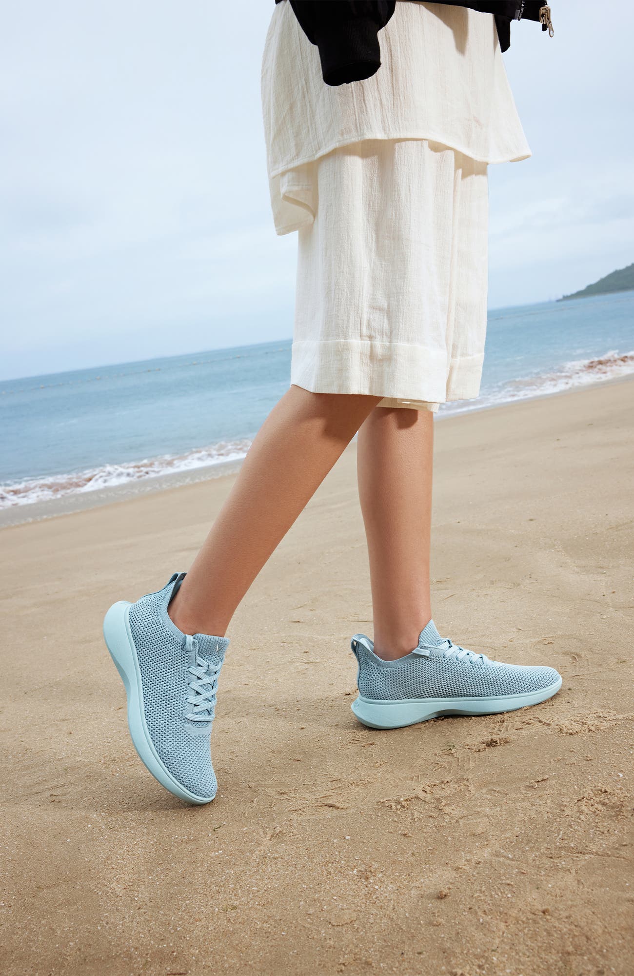 Unisex Sneaker Sliders (Hands Free) - Mesh, Alternate, color, Cool Blue