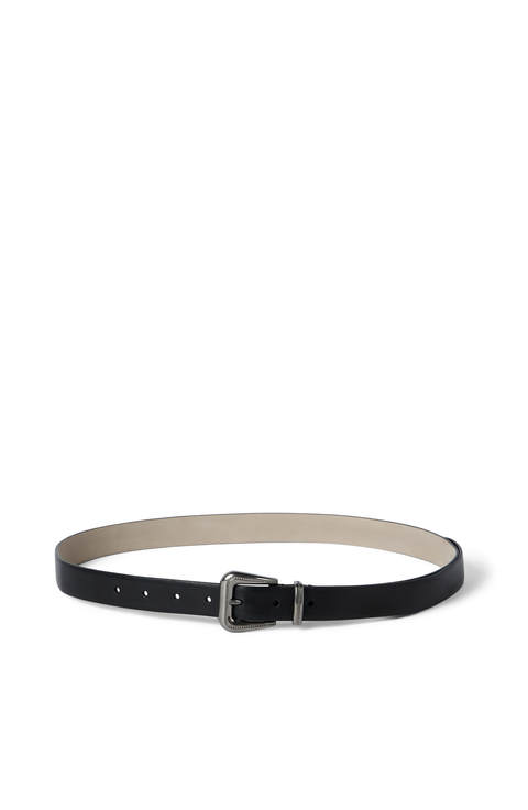Vachetta belt with monili